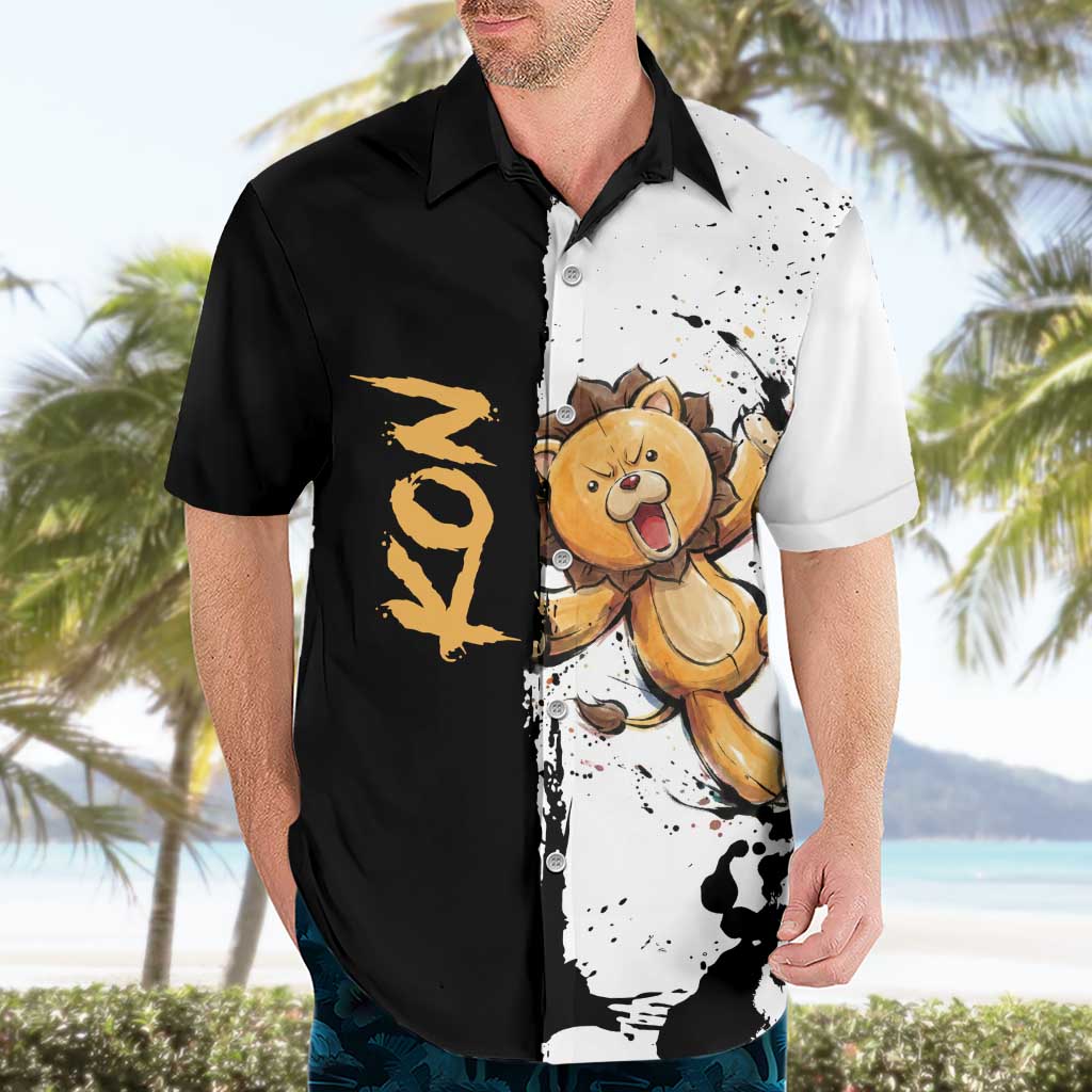 Personalized Kon Hawaiian Shirt Ink Splash Anime Brush Style