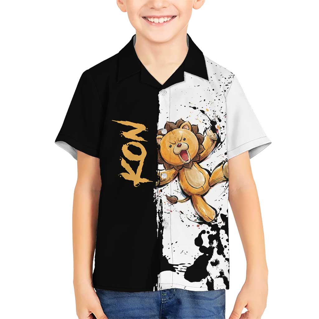 Personalized Kon Hawaiian Shirt Ink Splash Anime Brush Style
