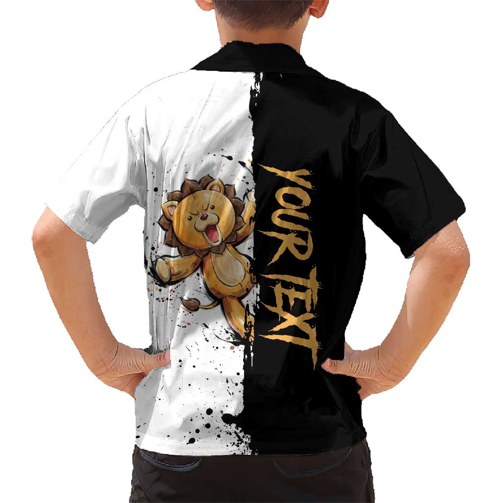Personalized Kon Kid Hawaiian Shirt Ink Splash Anime Brush Style