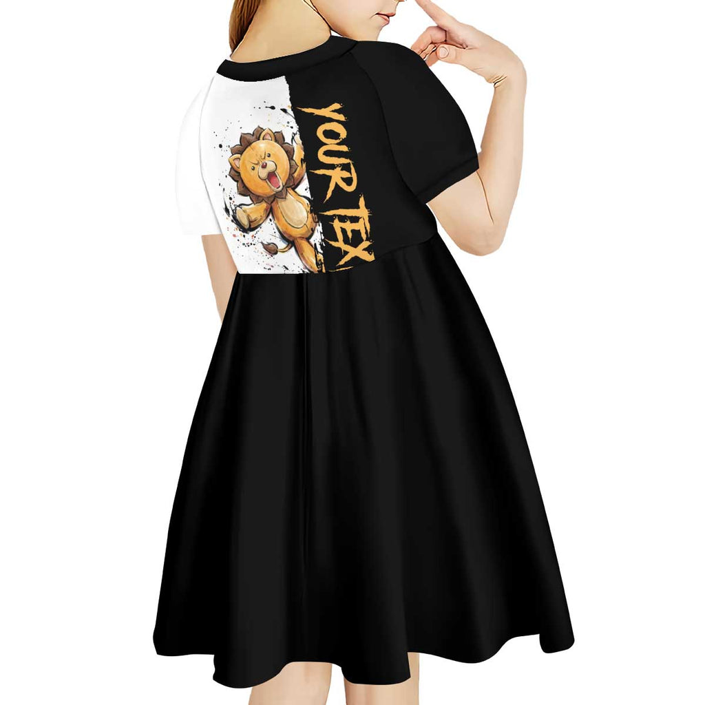 Personalized Kon Kid Short Sleeve Dress Ink Splash Anime Brush Style