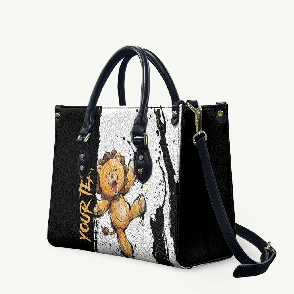 Personalized Kon Leather Bag Ink Splash Anime Brush Style
