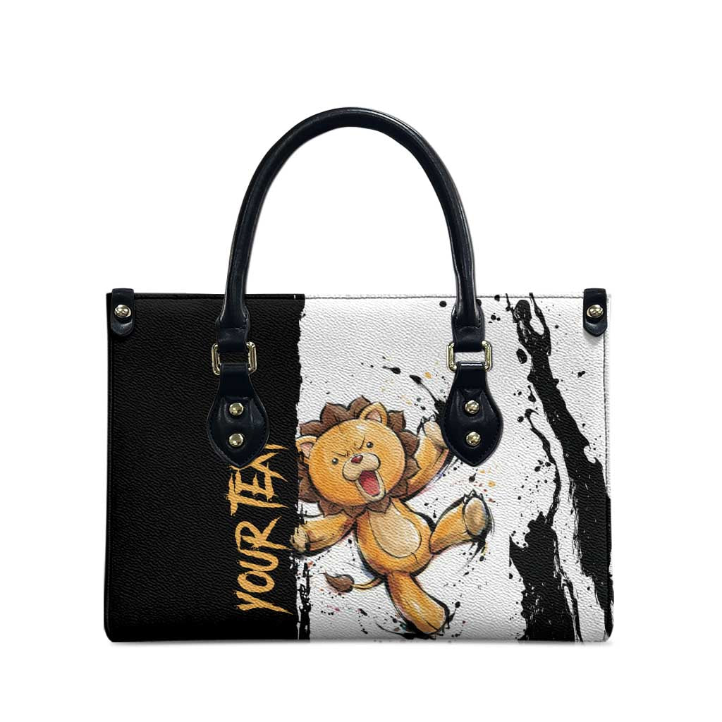 Personalized Kon Leather Bag Ink Splash Anime Brush Style
