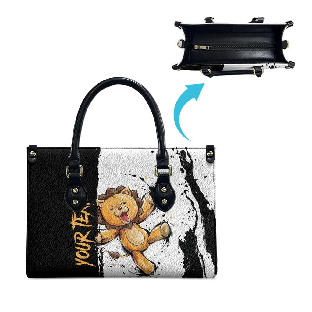 Personalized Kon Leather Bag Ink Splash Anime Brush Style