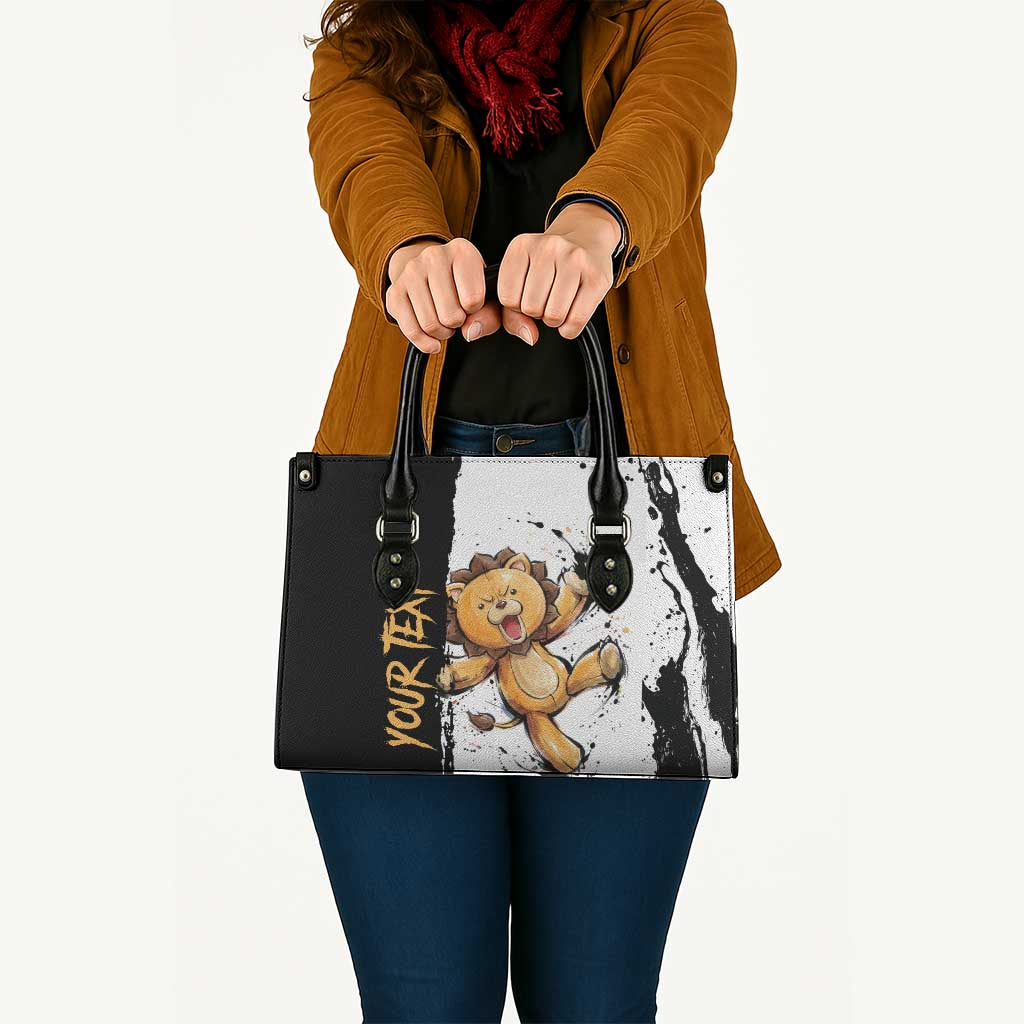 Personalized Kon Leather Bag Ink Splash Anime Brush Style
