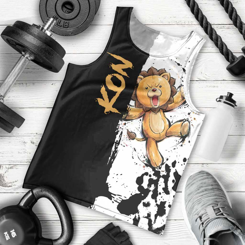 Personalized Kon Men Tank Top Ink Splash Anime Brush Style