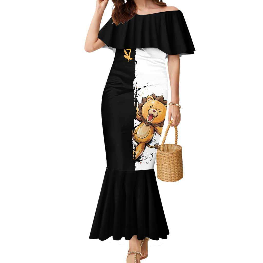 Personalized Kon Mermaid Dress Ink Splash Anime Brush Style