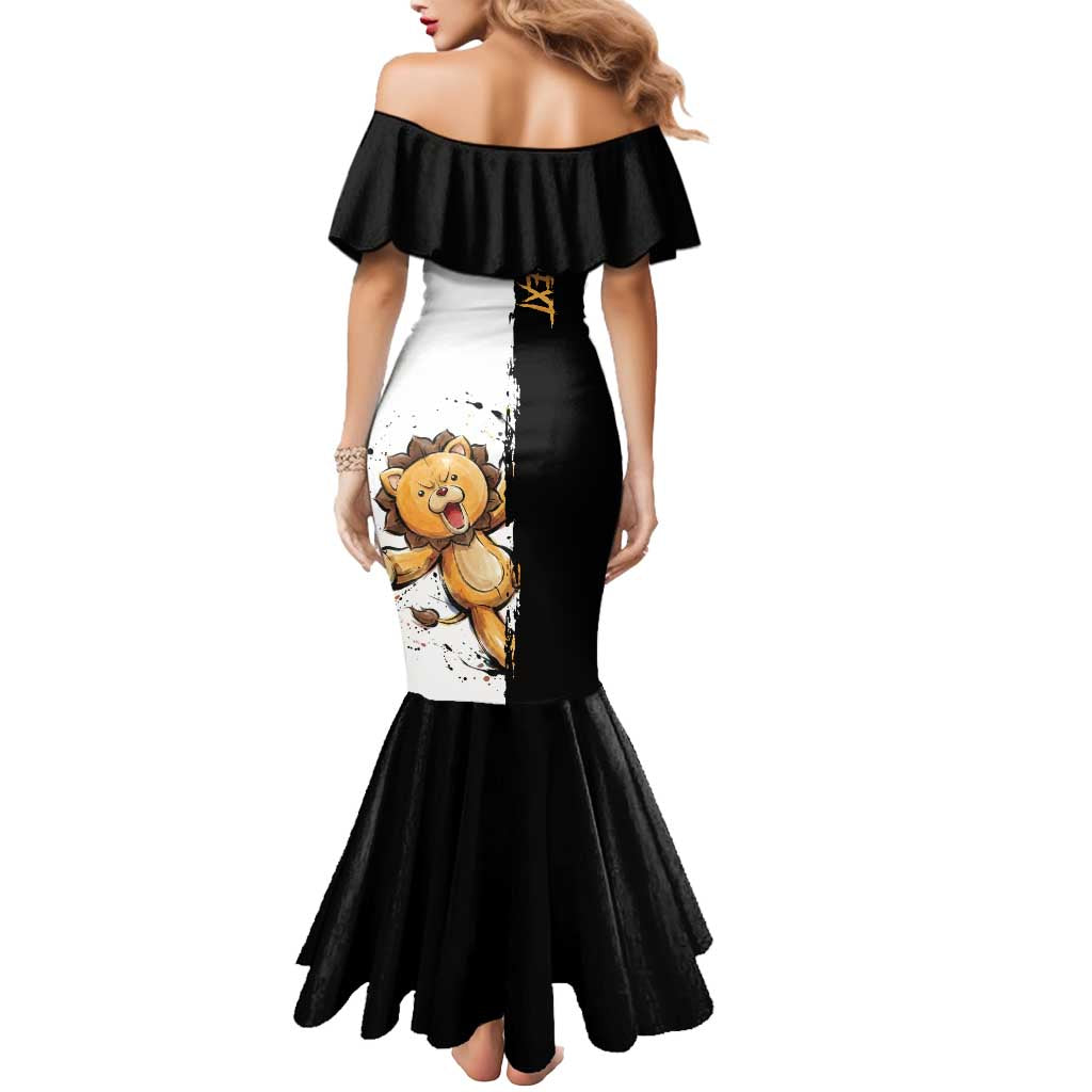 Personalized Kon Mermaid Dress Ink Splash Anime Brush Style
