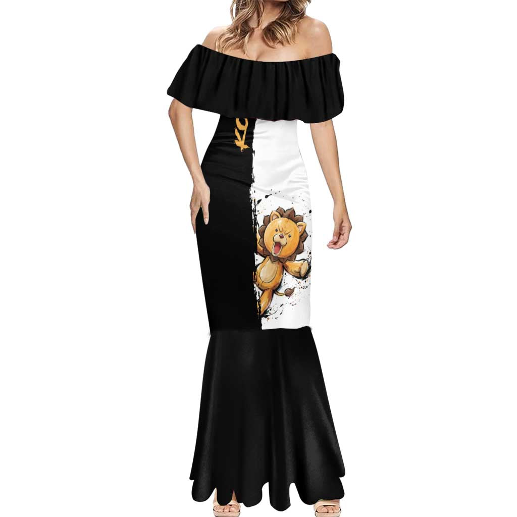 Personalized Kon Mermaid Dress Ink Splash Anime Brush Style
