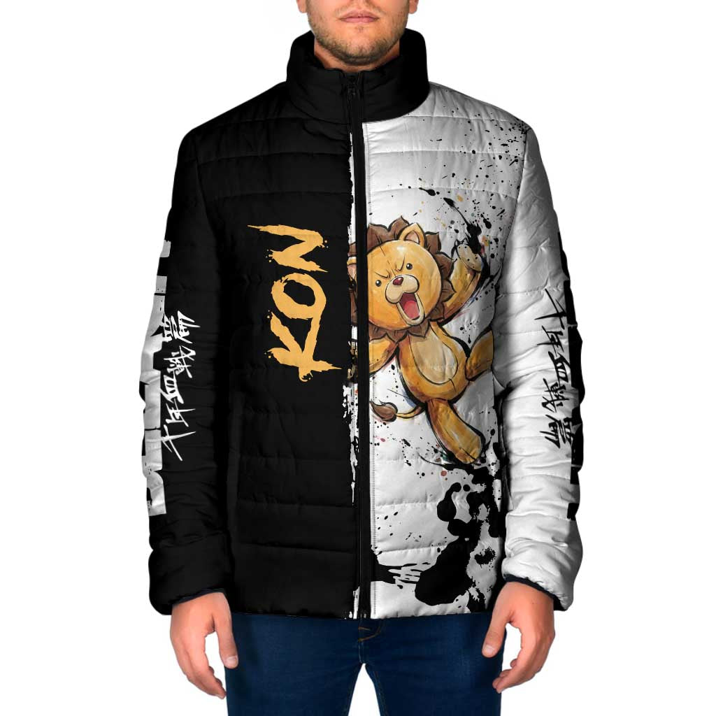 Personalized Kon Padded Jacket Ink Splash Anime Brush Style