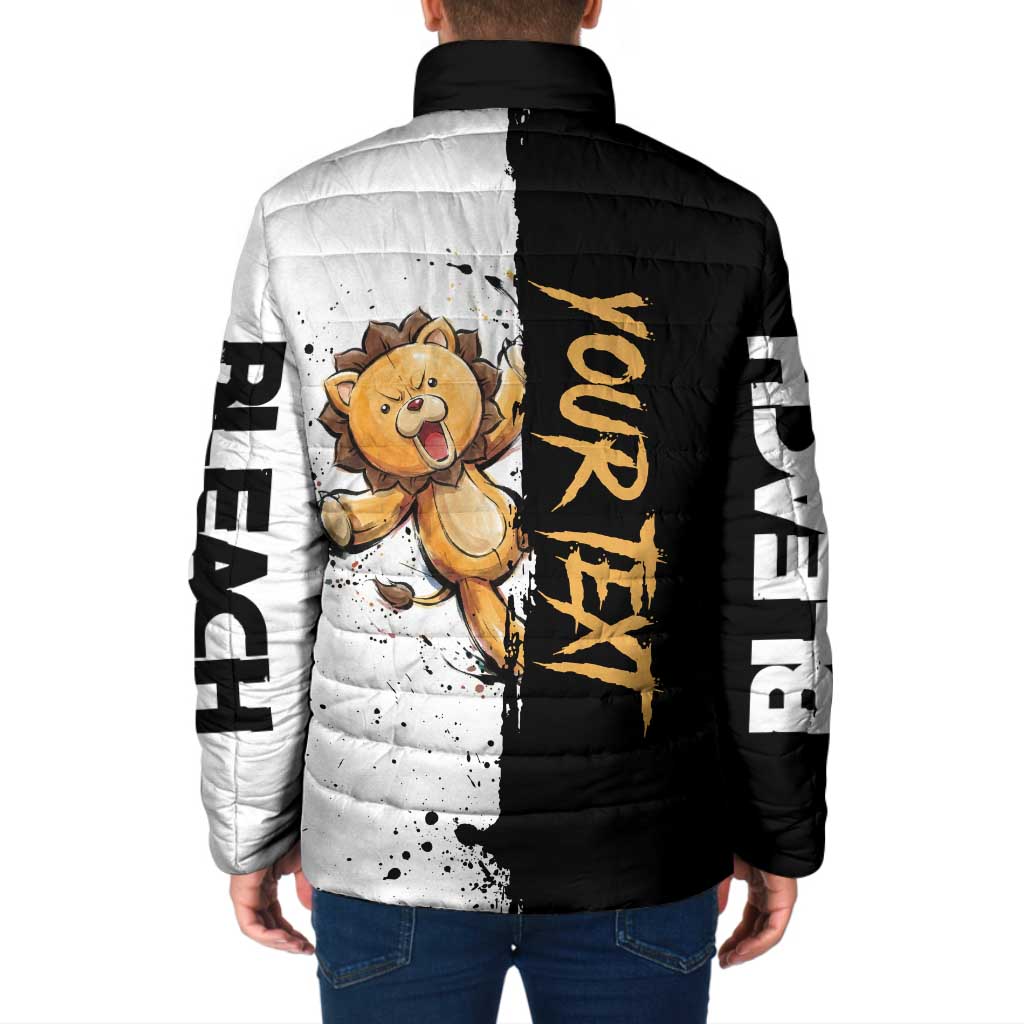 Personalized Kon Padded Jacket Ink Splash Anime Brush Style