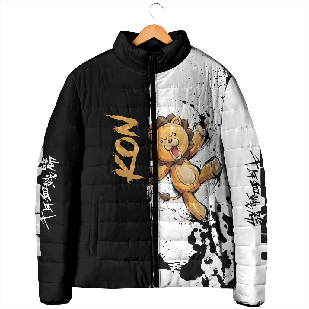 Personalized Kon Padded Jacket Ink Splash Anime Brush Style