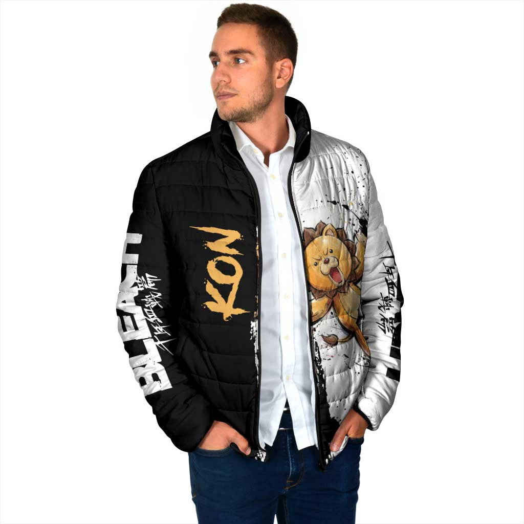 Personalized Kon Padded Jacket Ink Splash Anime Brush Style