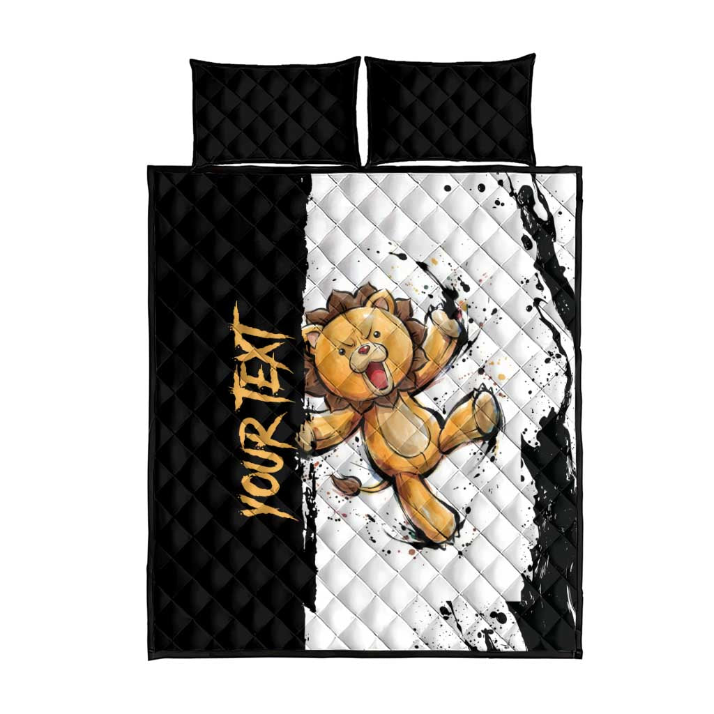 Personalized Kon Quilt Bed Set Ink Splash Anime Brush Style
