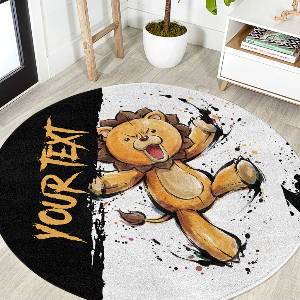 Personalized Kon Round Carpet Ink Splash Anime Brush Style