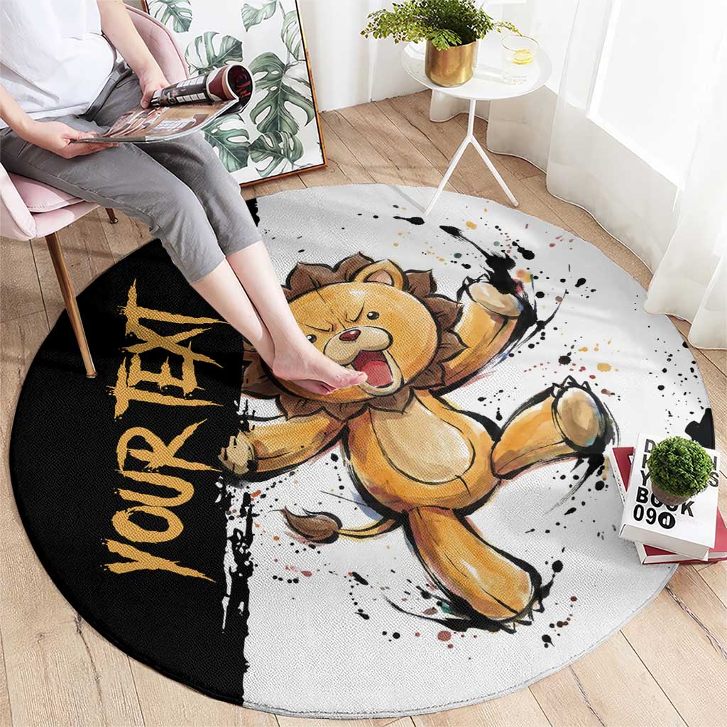 Personalized Kon Round Carpet Ink Splash Anime Brush Style
