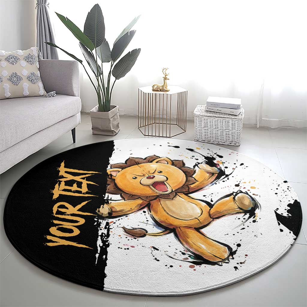Personalized Kon Round Carpet Ink Splash Anime Brush Style