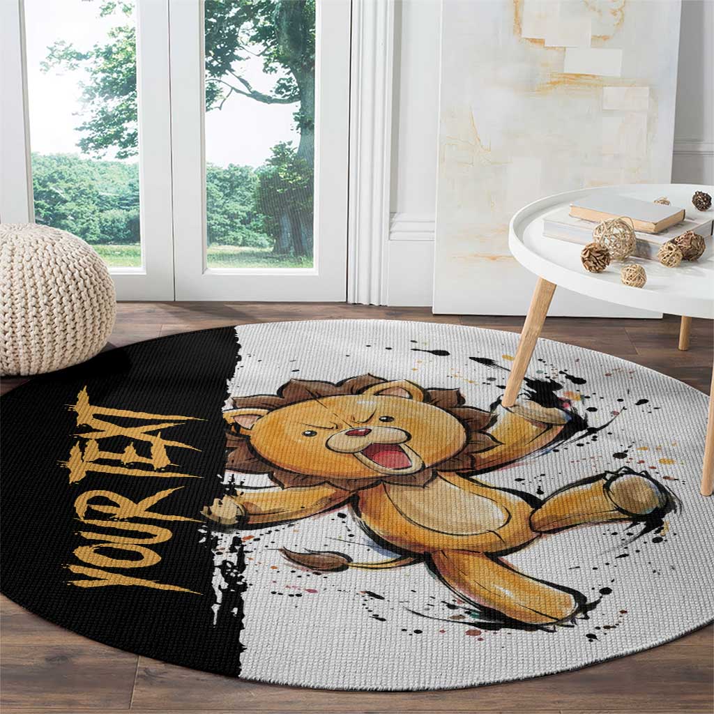 Personalized Kon Round Carpet Ink Splash Anime Brush Style