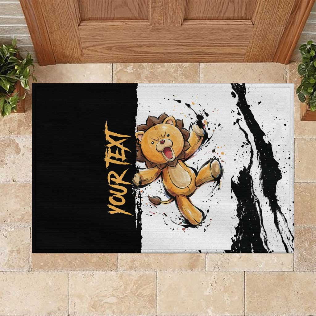 Personalized Kon Rubber Doormat Ink Splash Anime Brush Style