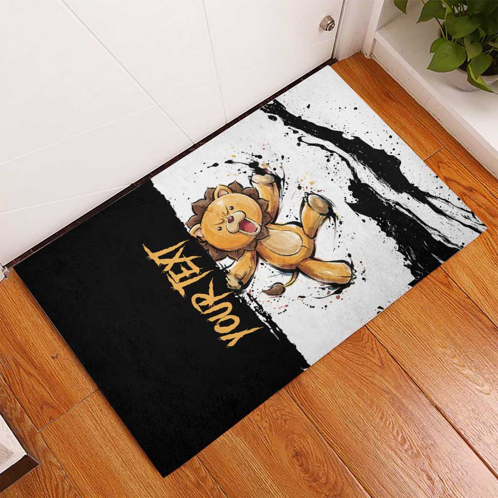 Personalized Kon Rubber Doormat Ink Splash Anime Brush Style