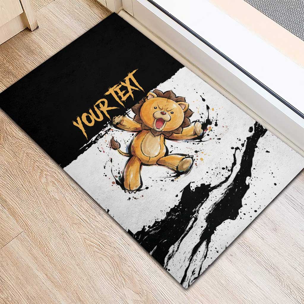 Personalized Kon Rubber Doormat Ink Splash Anime Brush Style