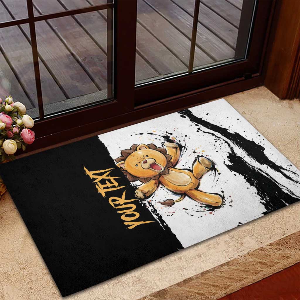 Personalized Kon Rubber Doormat Ink Splash Anime Brush Style