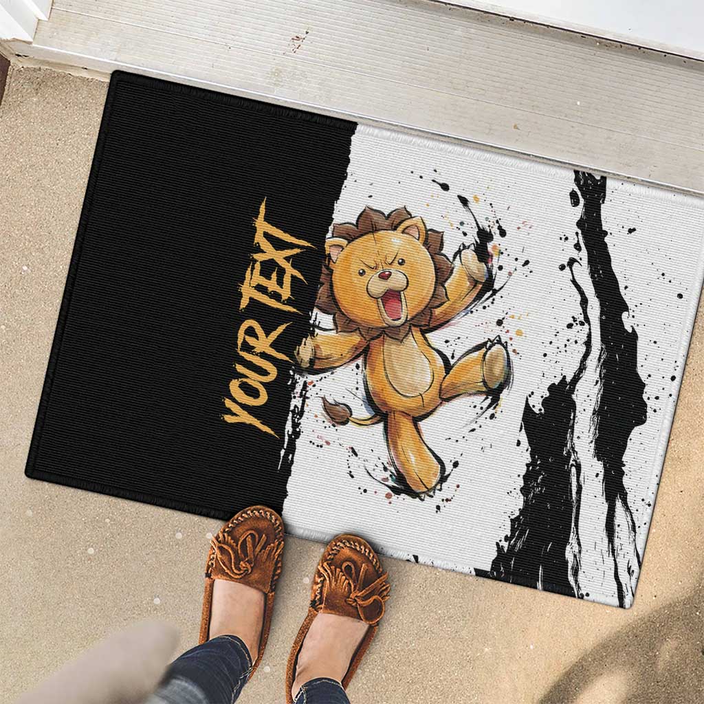 Personalized Kon Rubber Doormat Ink Splash Anime Brush Style