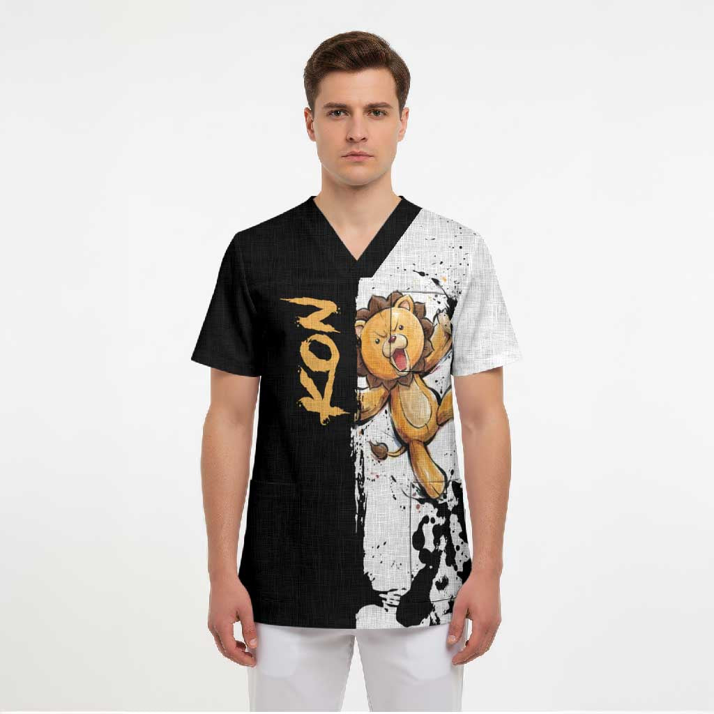 Personalized Kon Scrub Top Ink Splash Anime Brush Style