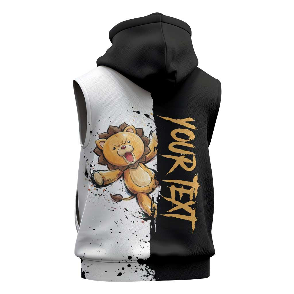 Personalized Kon Sleeveless Hoodie Ink Splash Anime Brush Style