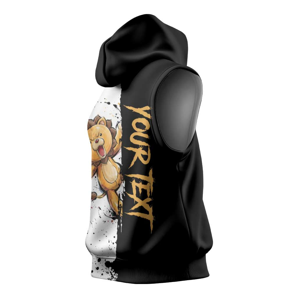 Personalized Kon Sleeveless Hoodie Ink Splash Anime Brush Style
