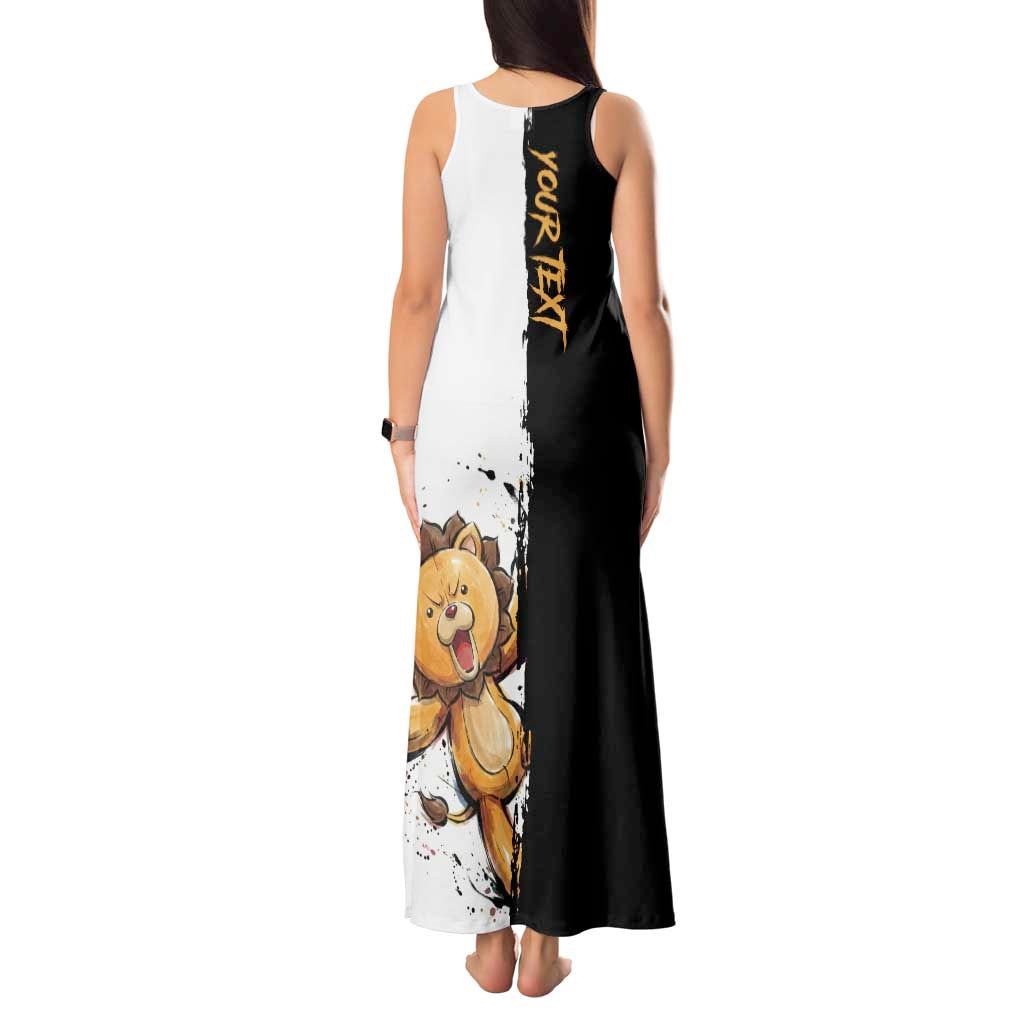 Personalized Kon Tank Maxi Dress Ink Splash Anime Brush Style