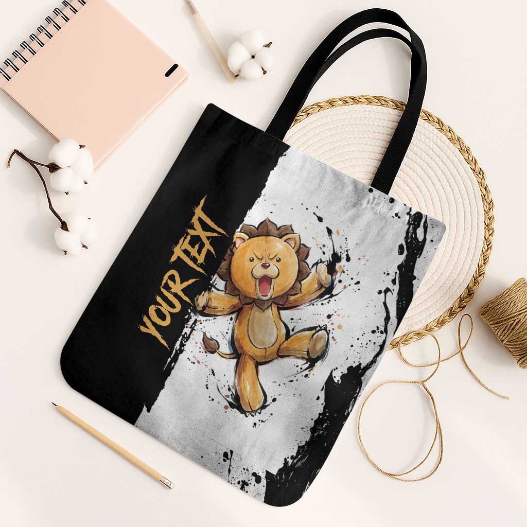 Personalized Kon Tote Bag Ink Splash Anime Brush Style