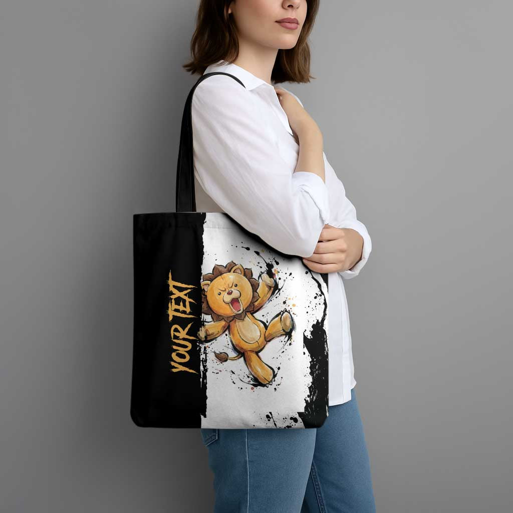 Personalized Kon Tote Bag Ink Splash Anime Brush Style