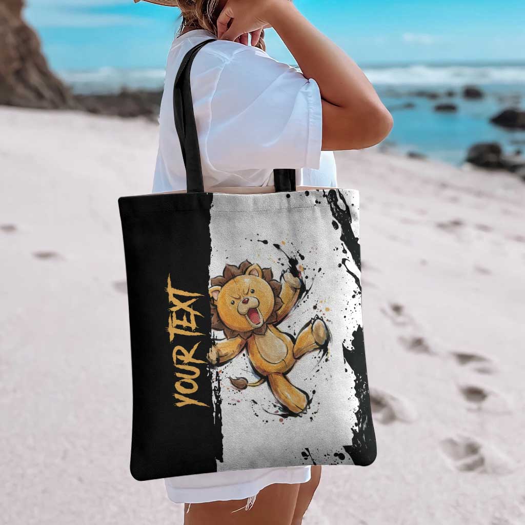 Personalized Kon Tote Bag Ink Splash Anime Brush Style