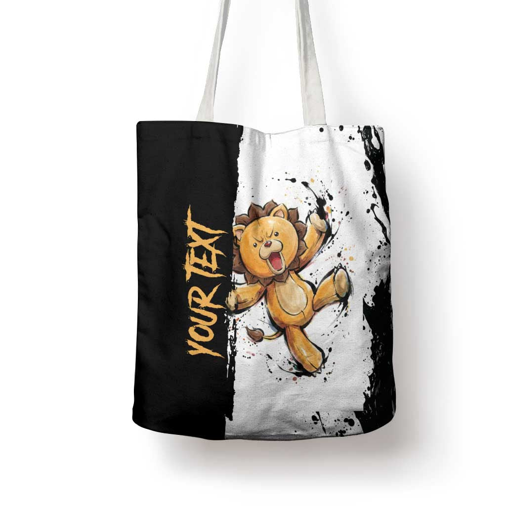 Personalized Kon Tote Bag Ink Splash Anime Brush Style