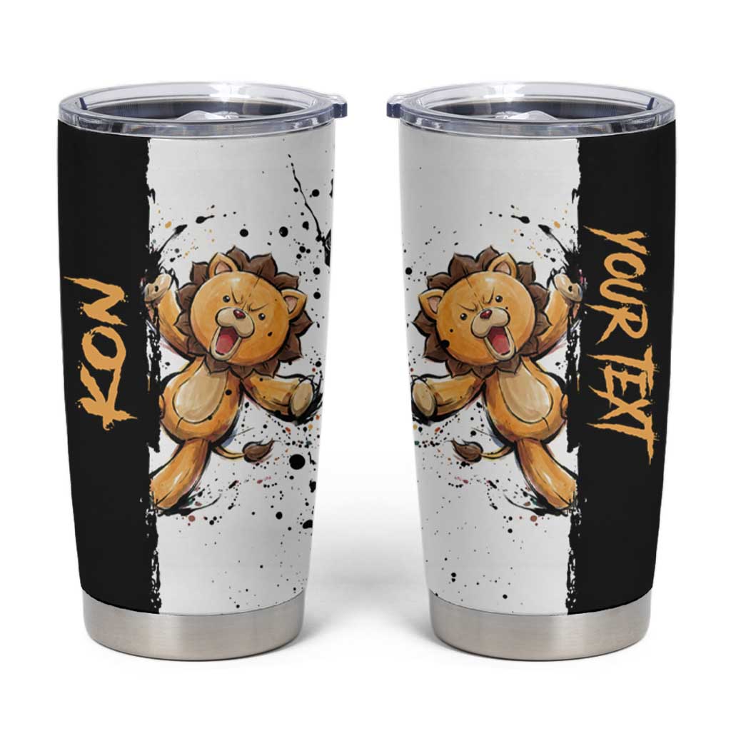 Personalized Kon Tumbler Cup Ink Splash Anime Brush Style