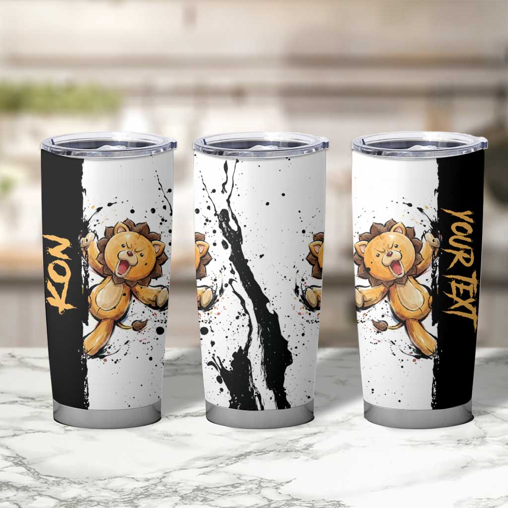 Personalized Kon Tumbler Cup Ink Splash Anime Brush Style