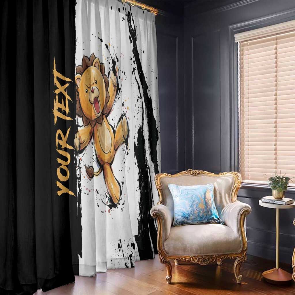 Personalized Kon Window Curtain Ink Splash Anime Brush Style