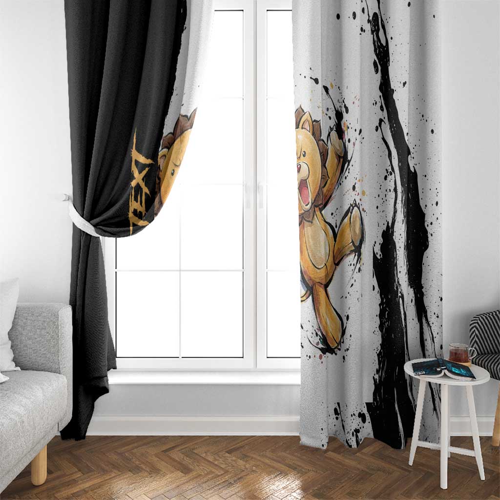 Personalized Kon Window Curtain Ink Splash Anime Brush Style