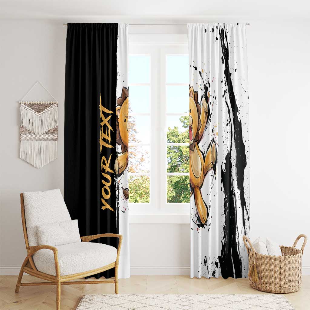 Personalized Kon Window Curtain Ink Splash Anime Brush Style