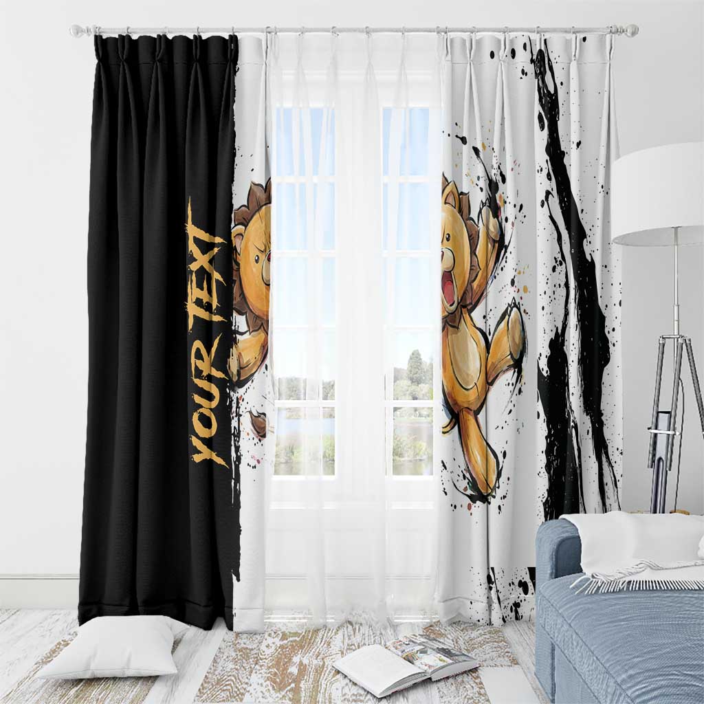 Personalized Kon Window Curtain Ink Splash Anime Brush Style