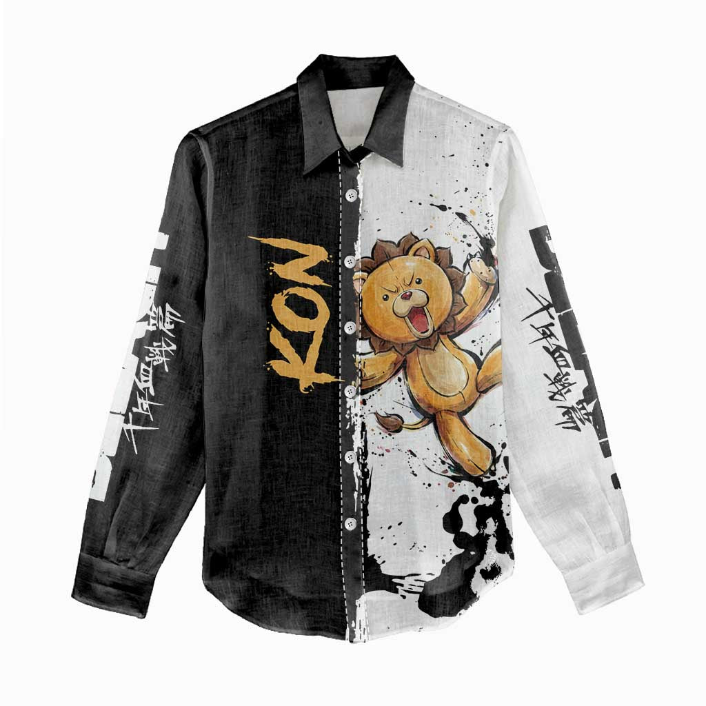 Personalized Kon Women Casual Shirt Ink Splash Anime Brush Style