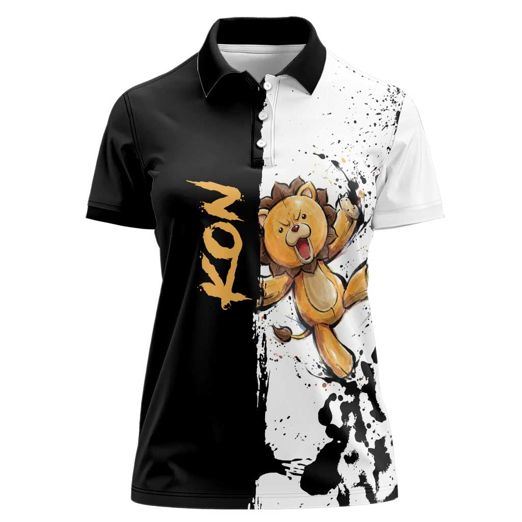Personalized Kon Women Polo Shirt Ink Splash Anime Brush Style