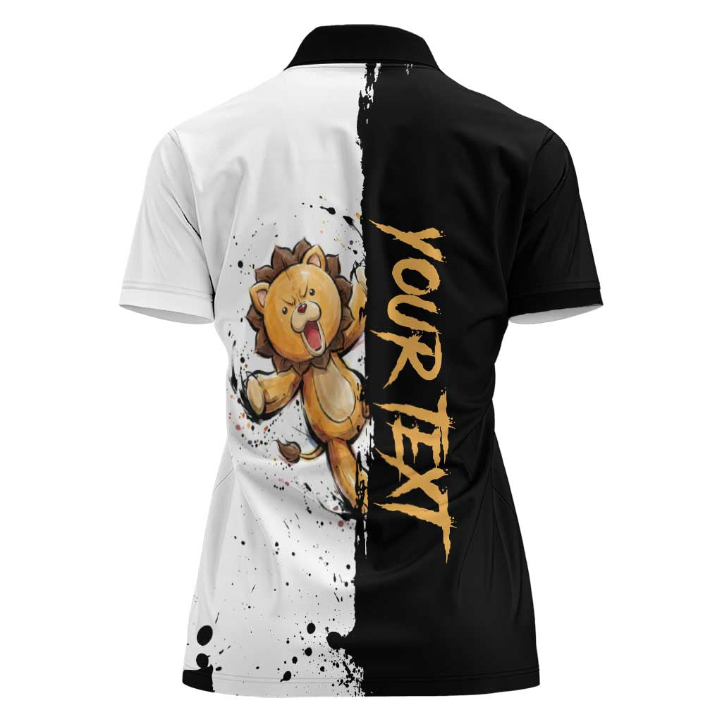 Personalized Kon Women Polo Shirt Ink Splash Anime Brush Style