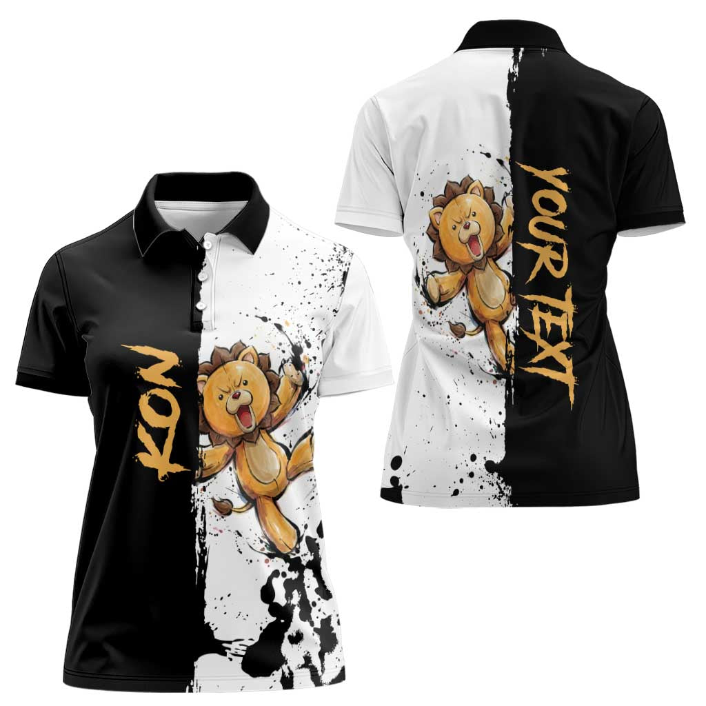 Personalized Kon Women Polo Shirt Ink Splash Anime Brush Style
