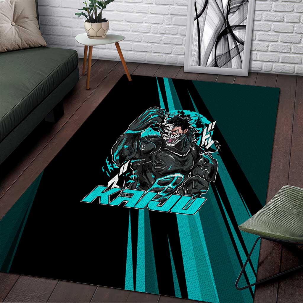 Kaiju No. 8 Monster Form Area Rug Neon Manga Combat Style