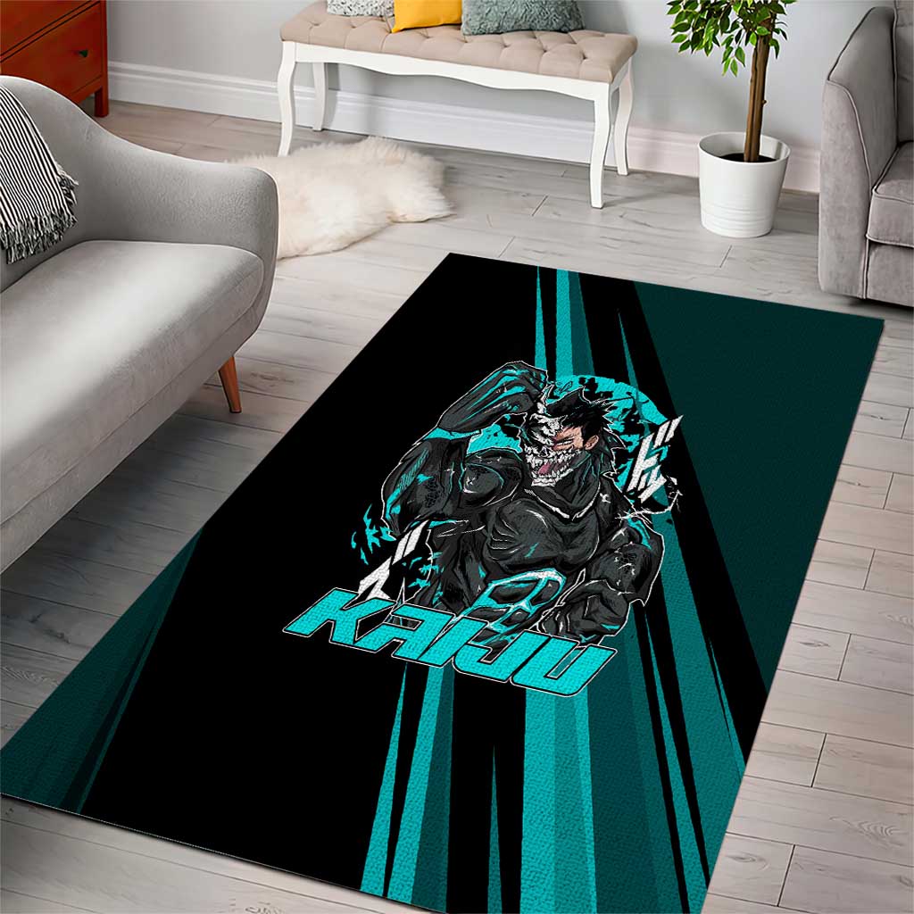 Kaiju No. 8 Monster Form Area Rug Neon Manga Combat Style