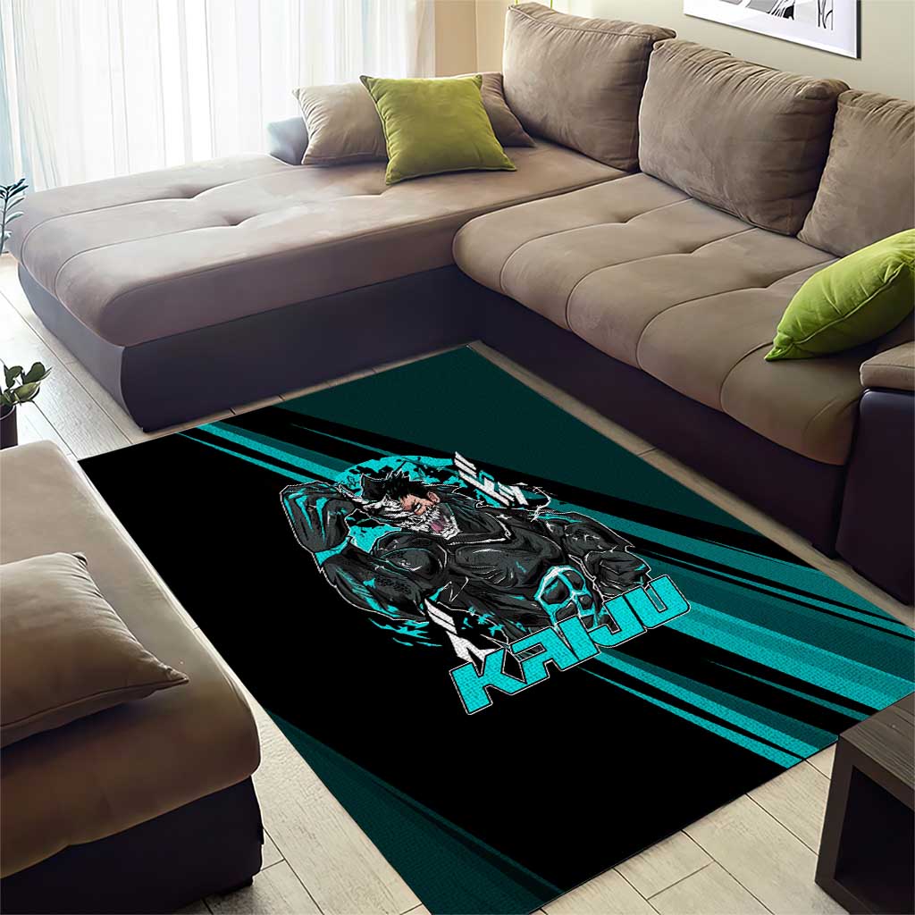 Kaiju No. 8 Monster Form Area Rug Neon Manga Combat Style