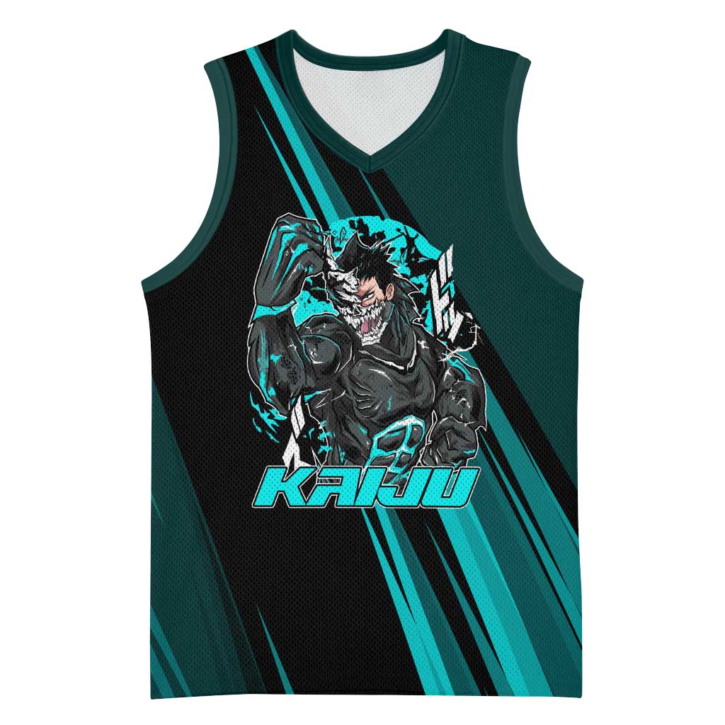 Kaiju No. 8 Monster Form Basketball Jersey Neon Manga Combat Style