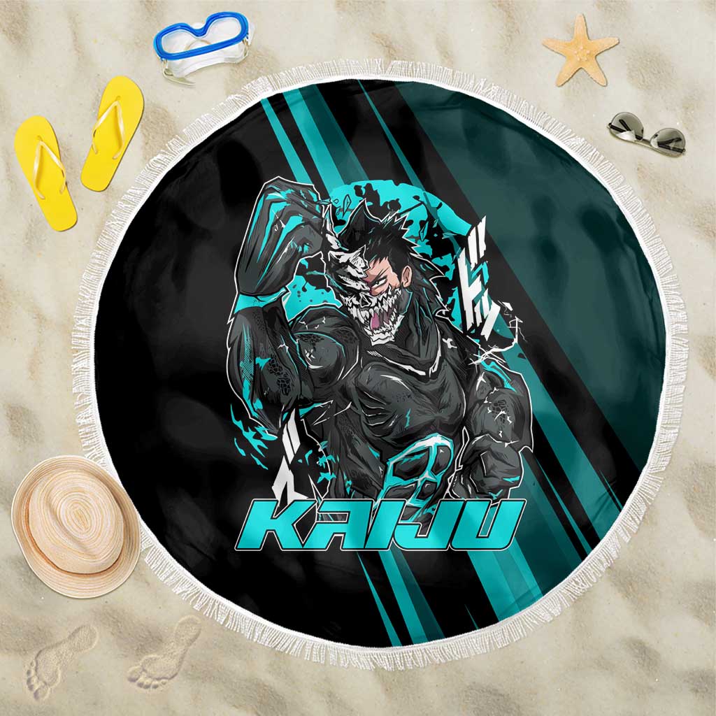 Kaiju No. 8 Monster Form Beach Blanket Neon Manga Combat Style