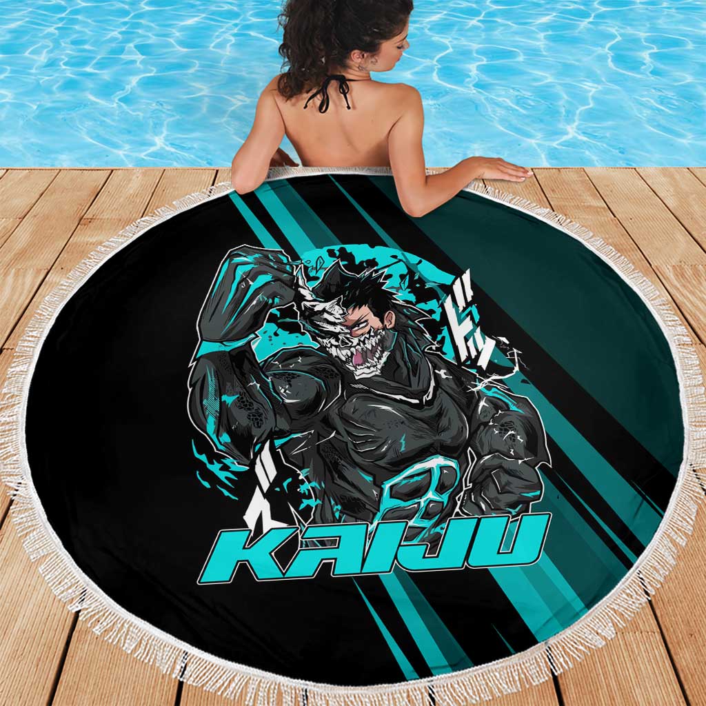 Kaiju No. 8 Monster Form Beach Blanket Neon Manga Combat Style